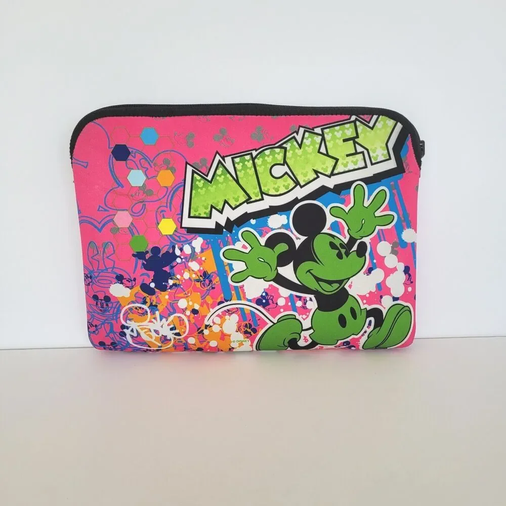 Disney Mickey & Minnie Reversible Neoprene Laptop‎ Cover Sleeve 13x10 Colorful